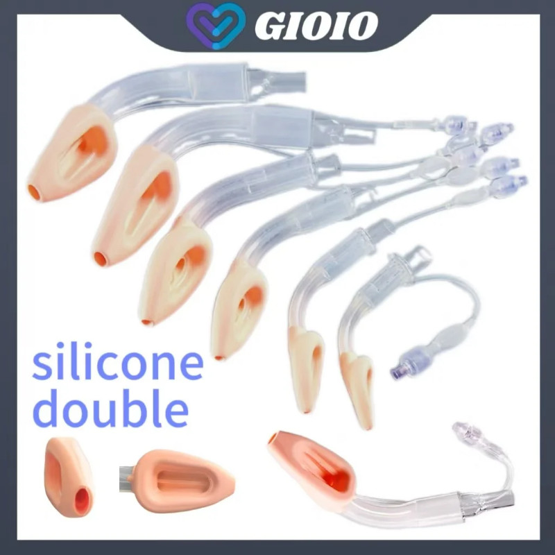 100% Medical Silicone Double Tube Laryngeal Mask Airway Reusable Anesthesia Breathing