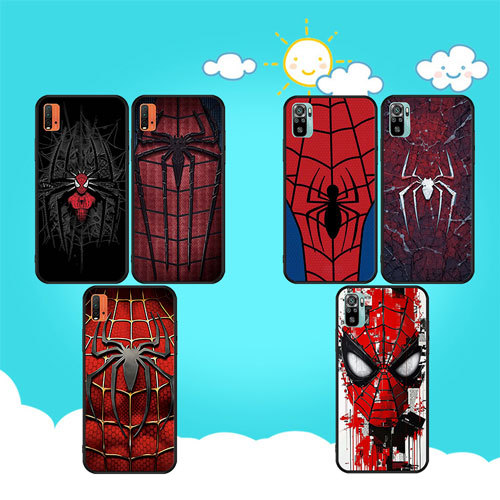 สีดํานุ่ม Samsung Galaxy S7 S7 Edge S8 S8 Plus S9 S9 Plus S10 S10E S25 S25 Ultra Spider Man เคสโทรศั