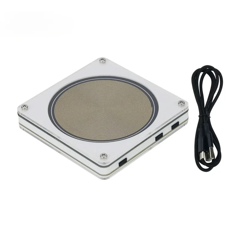 White 0.01Hz-999.99Hz Adjustable Electromagnetic Wave Version Wave Generator Multiple Waveform Reso