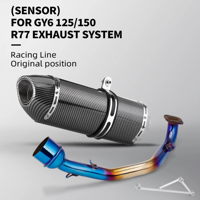 for GY6 125 150 cc Scooter motorcycle exhaust muffler contact pipe GY6 ENGINE motorcycle full exhau
