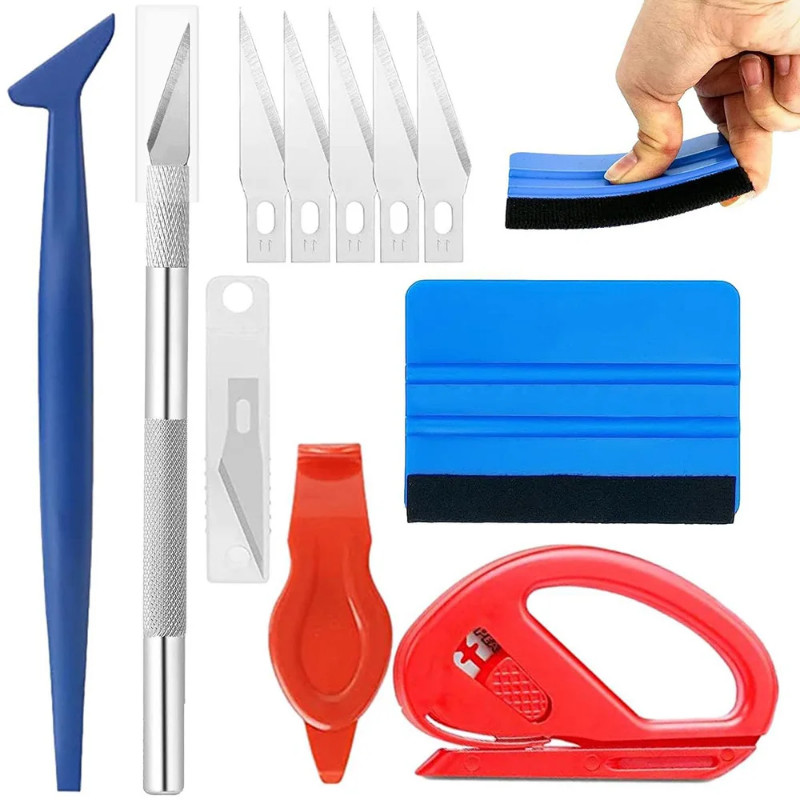 Car Film Wrap Tool Kit Window Film Tint Tools Squeegee Set Car Wrap Sticks Edge Trimming Squeegee A