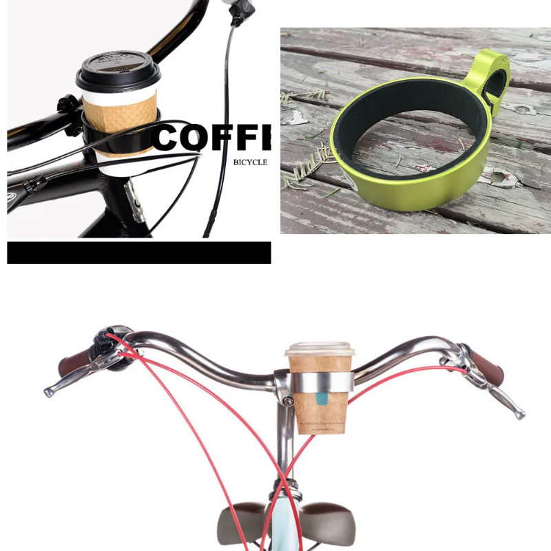 Outdoor Cycling Aluminum Bicycle Cup Holder Bike Coffee Drinks Cups Milk Tea Cups Holder Handlebar