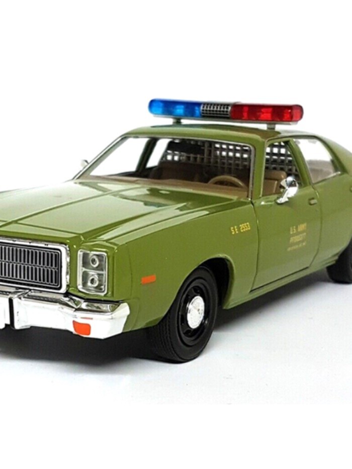 การค้าต่างประเทศ 1 24 รถ A-TEAM 1977 Plymouth Fury Plymouth Fury รถตํารวจอเมริกันรุ่น Out of Print ร