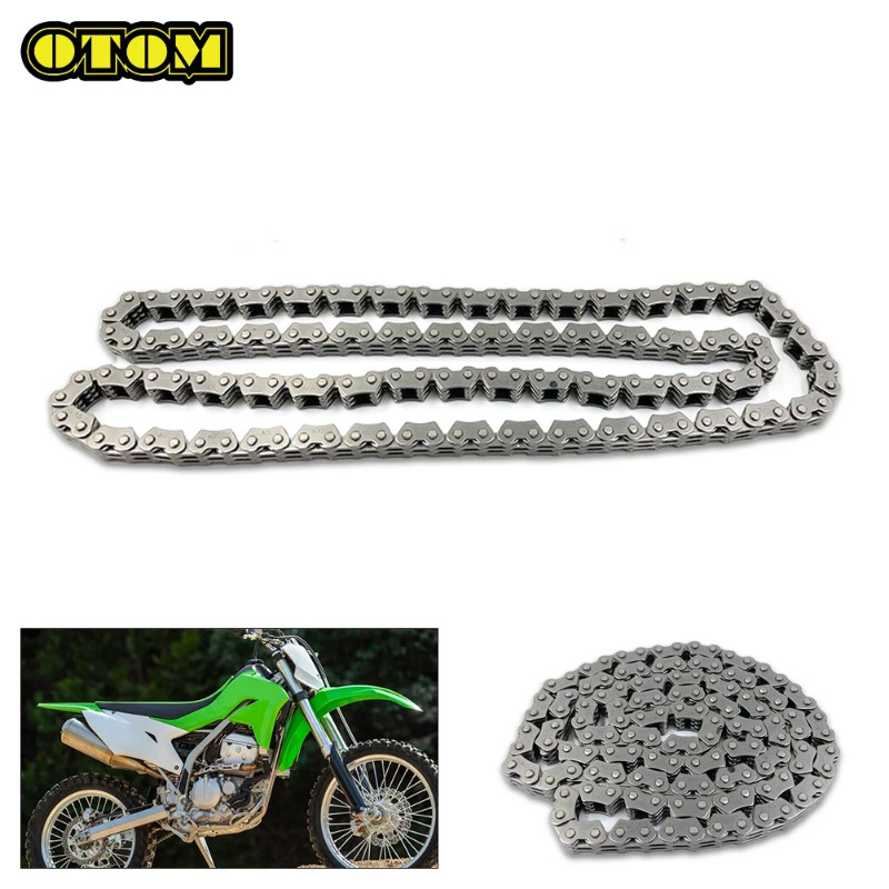 Motorcycle For KAWASAKI LONCIN VOGE Engine Camshaft 128L Cam Timing Chain KLX250 KLX300 YF300 LX300