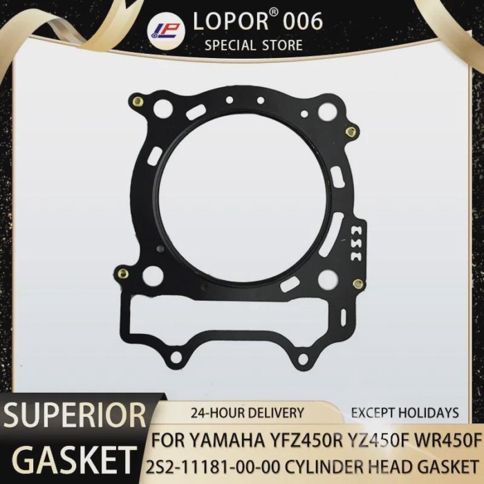 LOPOR Motorcycle Engine Cylinder Head Gasket For YAMAHA YFZ450R 2011-2023 YZ450F 2008-2009 WR450F 2