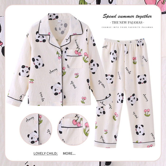 ชุดนอนแขนยาวพอลิคอตตอน ลาย Cinnamoroll สำหรับเด็กอายุ 8-9 ปี