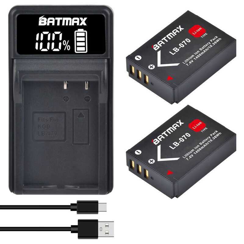 C Batmax 1400Mah Lb-070 LB 070 Battery Akku + Charger For Kodak Pixpro Az01, Pixpro Az01 Astro Zoom