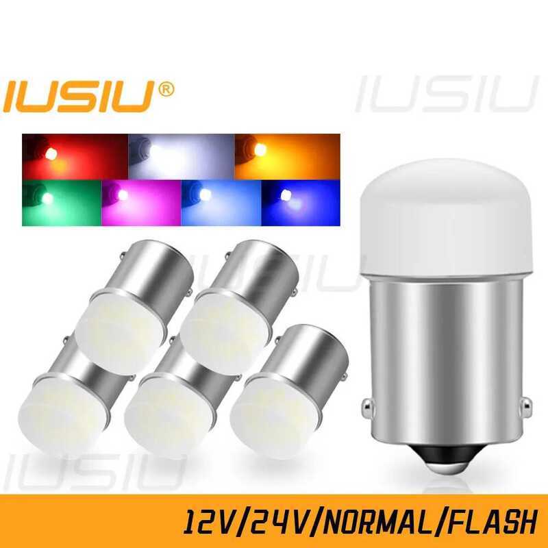 C IUSIU 4Pcs 12V 24V P21w Led Bulb 1156 1157 Strobe Flash Ba15s Bay15d R5w R10w P21/5W Truck Brake