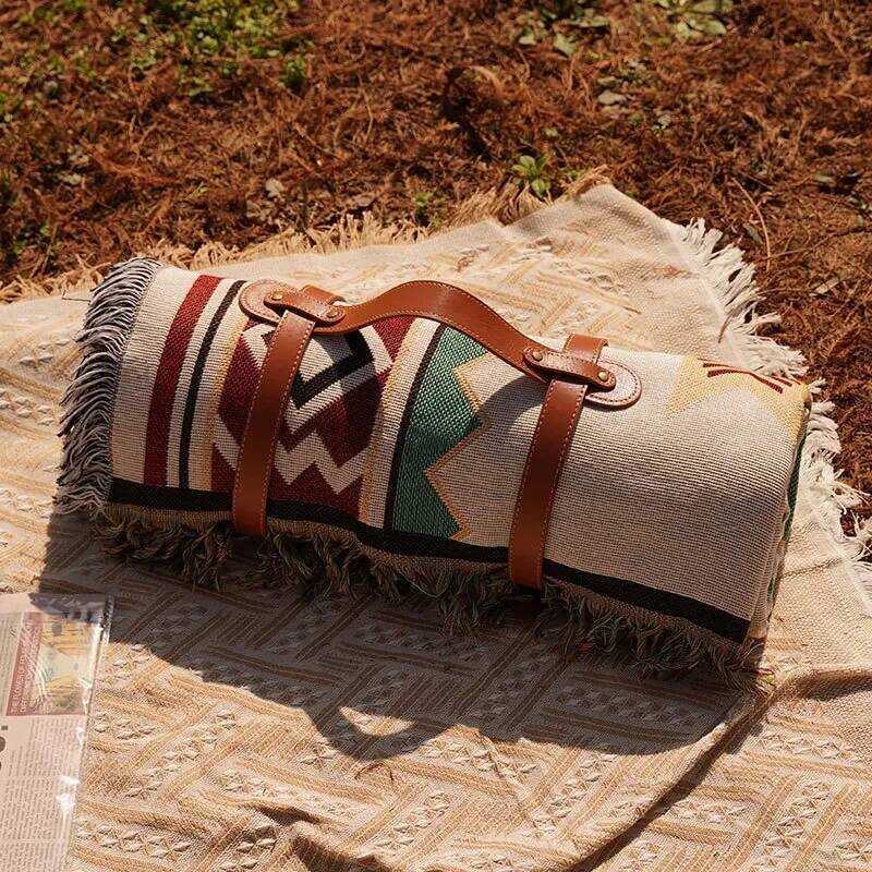 C Bohemian Carpet Picnic Mat Outdoor Mat Camping Plies Picnic Cloth Equipment -Proof Mat Ins Ethnic