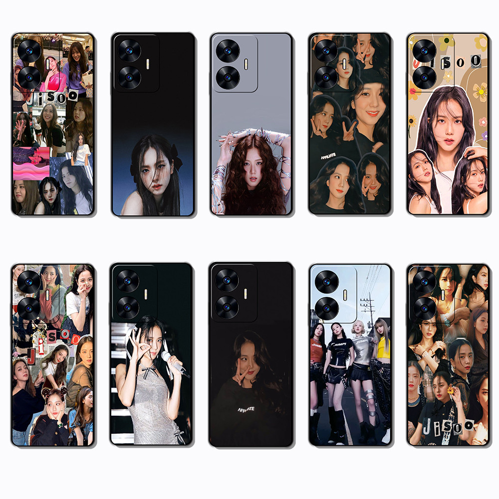 Realme C55 EB10 jisoo เคสโทรศัพท์สีดําแบบนิ่มแฟชั่น