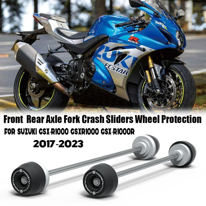 For Suzuki GSX-R1000 GSXR1000 GSX-R1000R GSXR1000R 2017-2023 Motorcycle Front Rear Axle Fork Crash