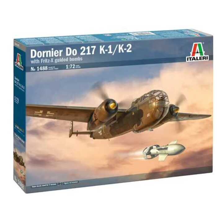 ITALERI 1488 1/72 DO 217K เครื่องบินทิ้งระเบิดหนักพร้อมระบบนำทาง