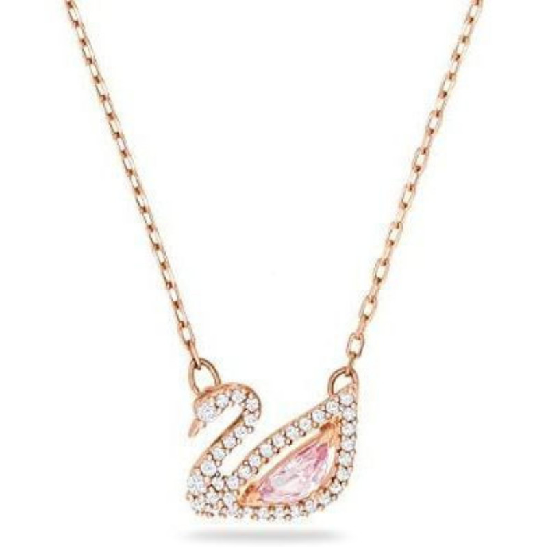 คอลเลกชันเครื่องประดับ Swarovski Dazzling Swan พร้อมคริสตัลด้วยสีฟ้า สีชมพู และใส
