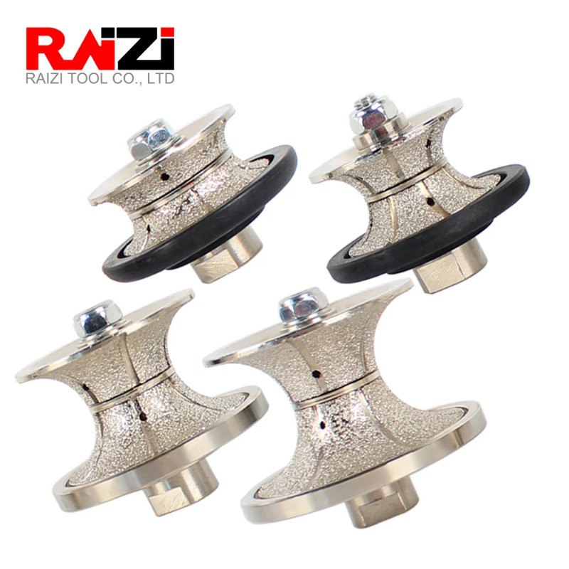 Raizi Vacuum Brazed Diamond Hand Profile Wheel Full Bullnose V 20-50mm Profiling Router Bits Granit