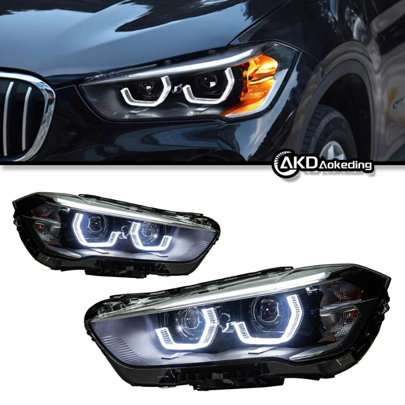 AKD Car Styling Head Lamp for BMW X1 Headlights 2016-2019 F48 LED Headlight Porjector Lens DRL Ange