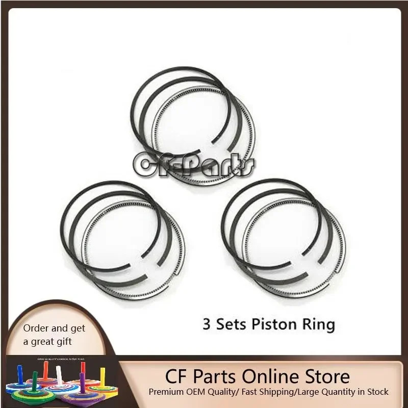 For Yanmar Engine 3TNE88 Komatsu Engine 3D88 STD Piston Ring 3 Units 1 Set YM129001-22500