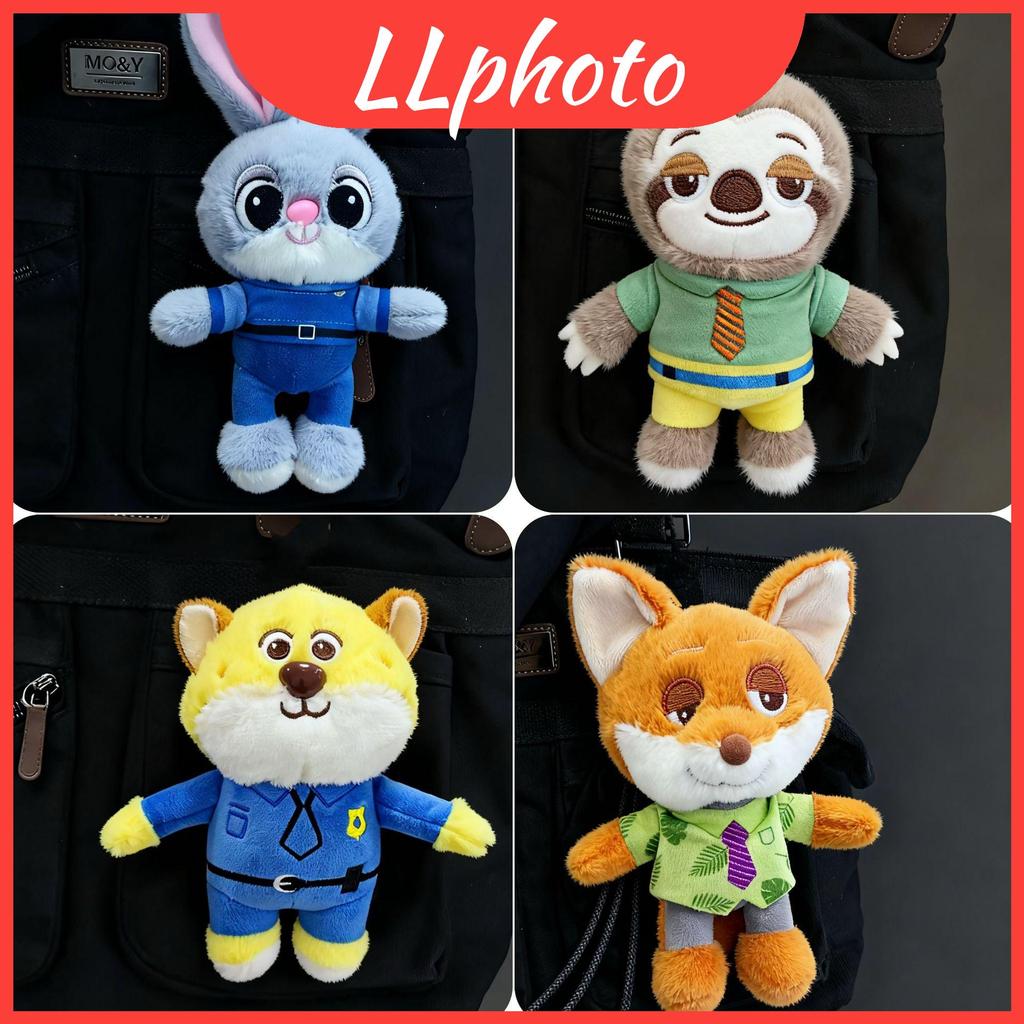 น่ารัก Zootopia Judy Nick Sloth และ Benjamin พวงกุญแจตุ๊กตากระเป๋าเป้สะพายหลังตกแต่งสําหรับ