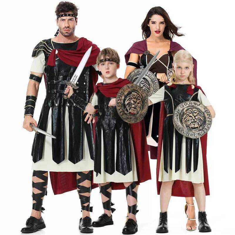 C Medieval Halloween Purim Adult Ancient Roman Greek Warrior Gladiator Costume Knight Julius Caesar