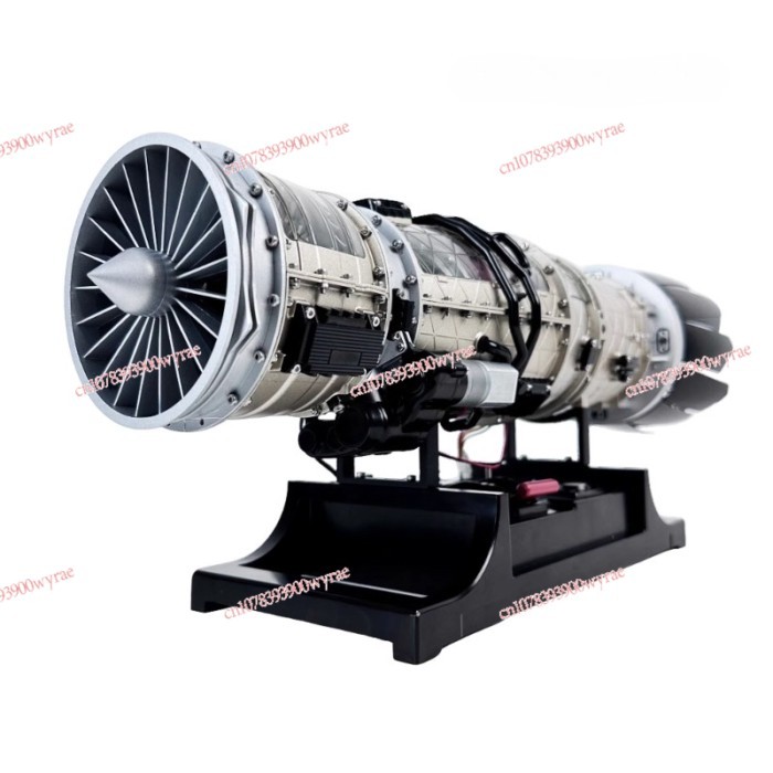 Metal assembled F35 fighter turbofan engine model