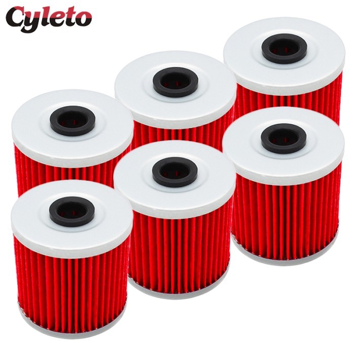 2/4/6pcs Cyleto Motorcycle Oil Filter for Kawasaki KL250 KL600 KL650 Tengai 650 KLR250 KLR600 KLR65