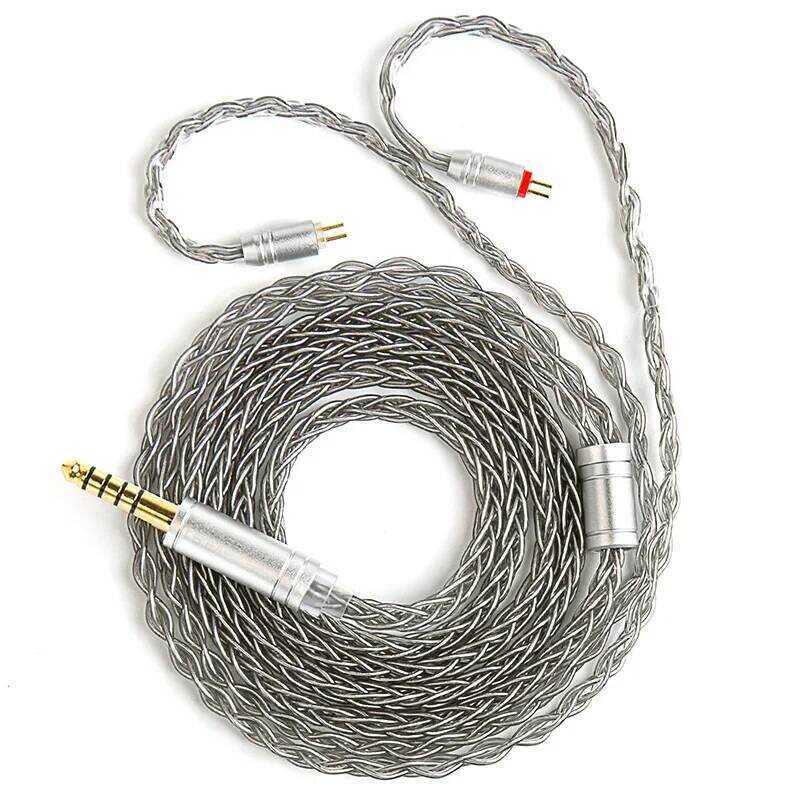 C KBEAR St12 8-Strand 4N OFC Silver-Plated Upgraded Cable 3.5Mm/4.4Mm Plug Earphone Cable Hifi Musi