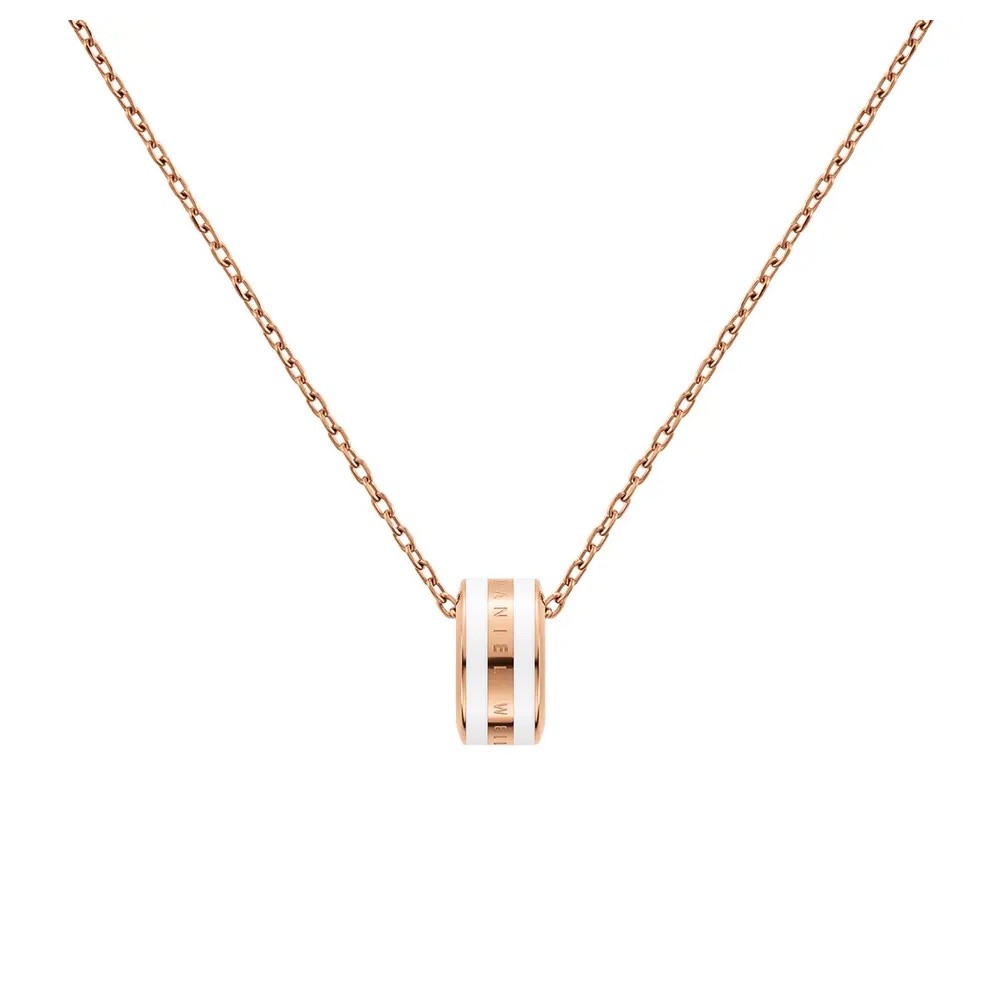 Daniel Wellington สร้อยคอ EMALIE NECKLACE Satin White สีโรสโกลด์