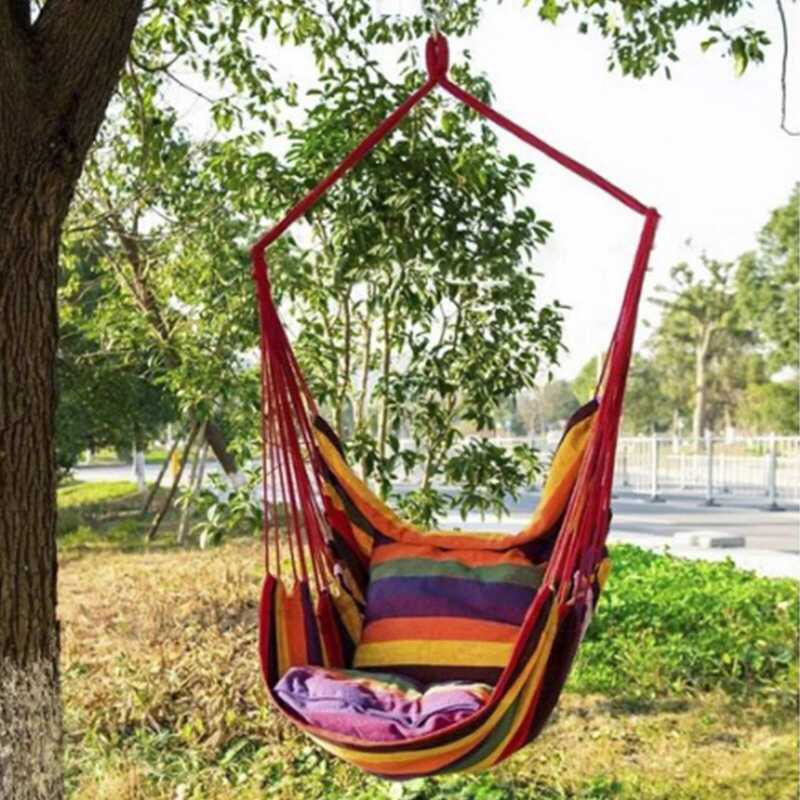 C Mock Swing Seat Mock C Portable Comfortable Colorful Stripe C Hanging Rope Swing For Indoor Mock
