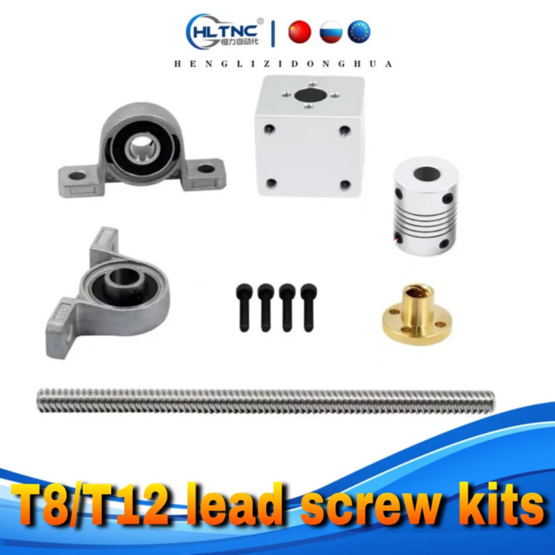 New T8/T12 lead screw 150mm 200mm 250mm 250mm 300mm 350mm 400mm 450mm 500mm pitch 2mm lead 2/4/8/10