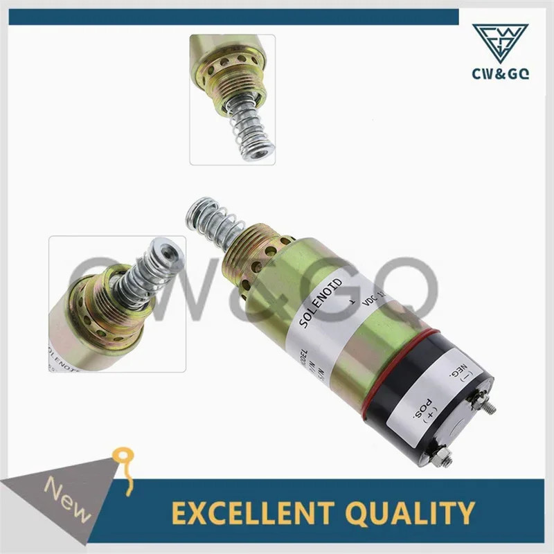 12V Fuel Shutoff Solenoid For Caterpillar 3114 3116 3126 Engine 9X5312 125-5771