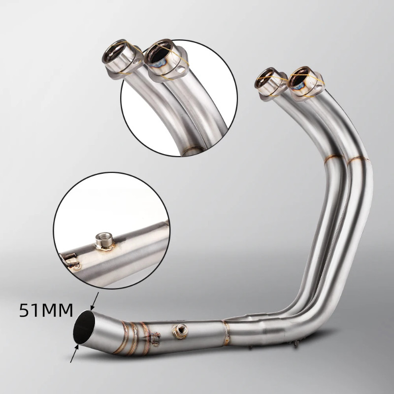 Motorcycle Full Exhaust System with AK Muffler Pipe For MT07 FZ07 MT-07 FZ-07 MT 07 XSR700 2014 - 2