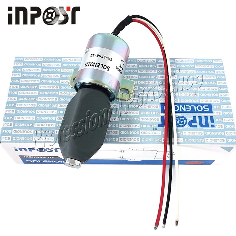 12V SA-3786-12 Fuel Shutoff Solenoid 1753ES-12E6UB1S1 For Kubota 21Hp Engine 12V SA378612