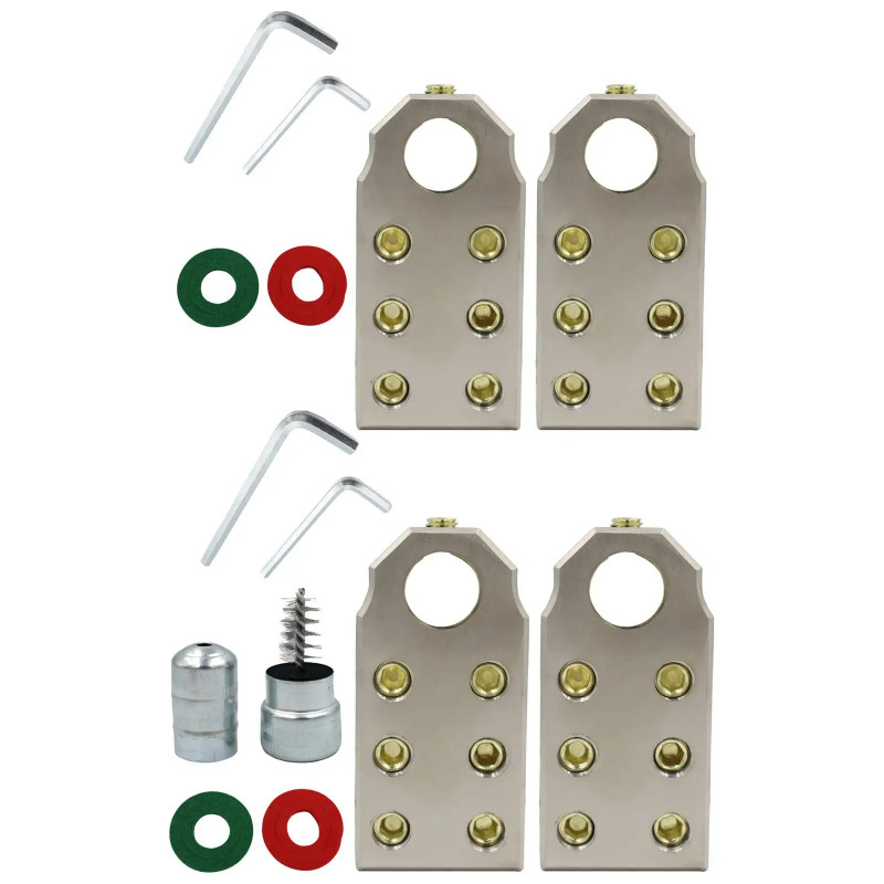 1/0 AWG 2 AWG 4 AWG 6 AWG 8 AWG and Negative Battery Terminals Clamp for Car RV Heavey Duty 48V 36V