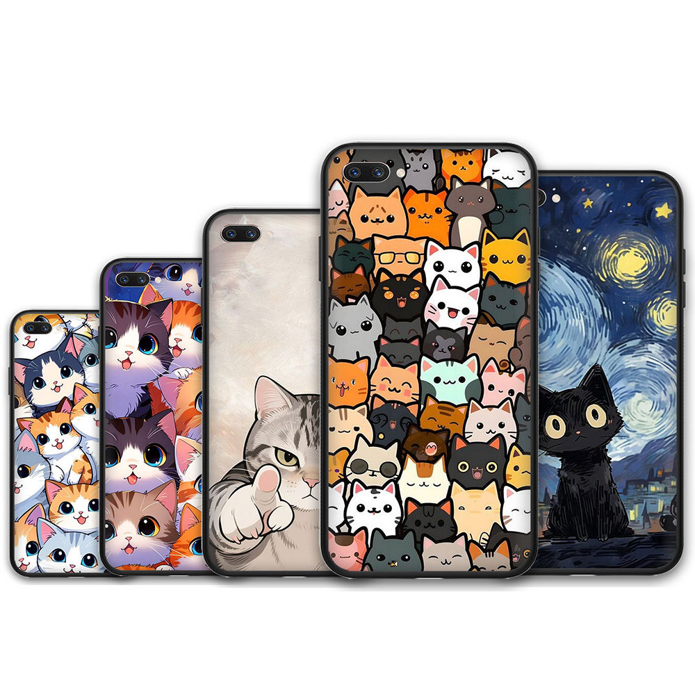 เคสโทรศัพท์ซิลิโคน Samsung Galaxy A51 A52 A52S A53 A54 A71 A72 A73 A41 A42 4L68 การ์ตูนแมวปลอกนุ่ม