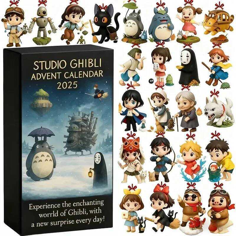 C Classic Studio Ghibli Anime Trendy Christmas Advent Calendar - Countdown Bd Box Toy Figure Collec