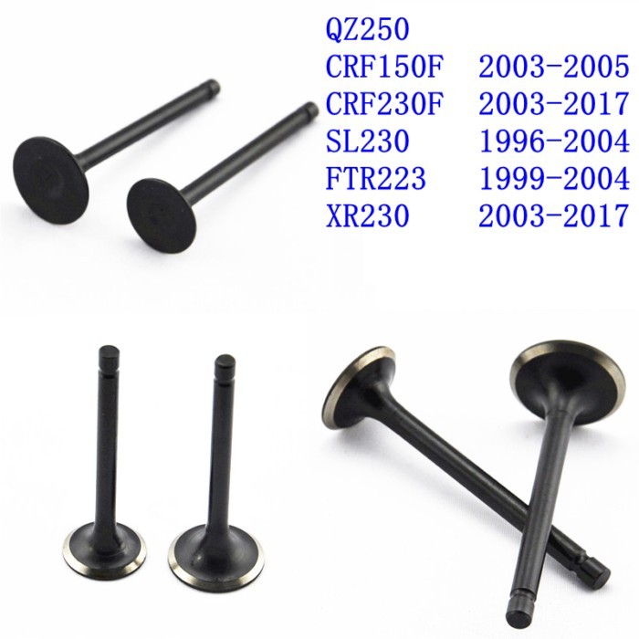 Motorcycle Intake And Exhaust Valves for Honda QZ250 CRF150F 2003-2005 SL230 1996-2004 FTR223 1999-