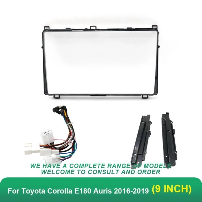 Car Audio Fascia Frame 9 Inch  Adapter for Toyota Corolla E180 Auris 2016-2019 Android Radio Dash F