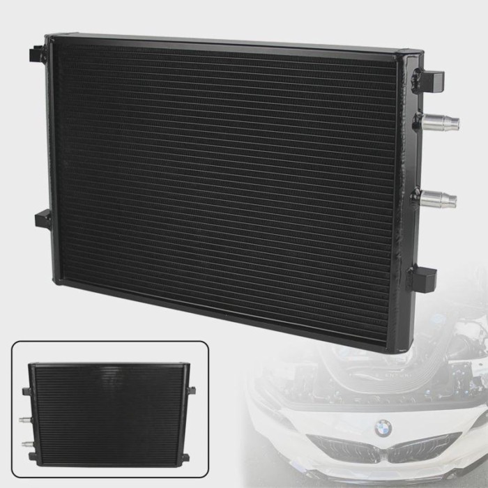 Radiator Front Mount Heat Exchanger Upgrade For 15-19 BMW M2C M3 M4 F80 F82 F87 S55 3.0L Competitio