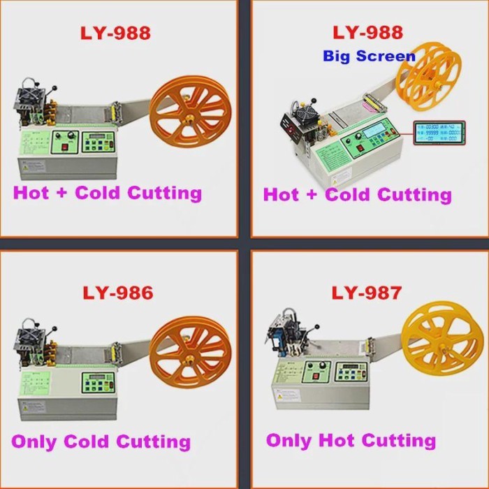 Automatic Hot and Cold Cut Machine, Cloth Tape Die Cutting Machine, Magic Sticker Tube, Zipper Heat