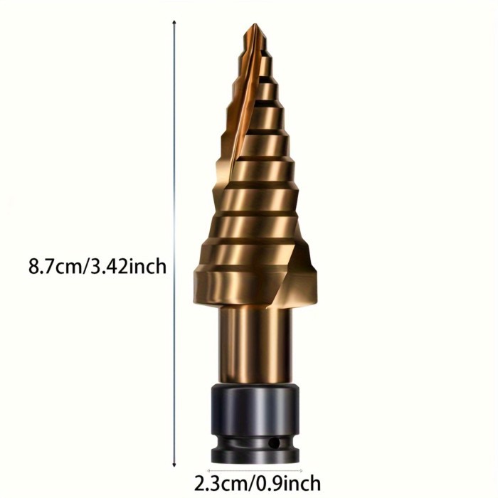 Titanium Step Drill Bit High Speed Steel Drill Cone Bits for Sheet Metal Hole Drilling Cutting HSS