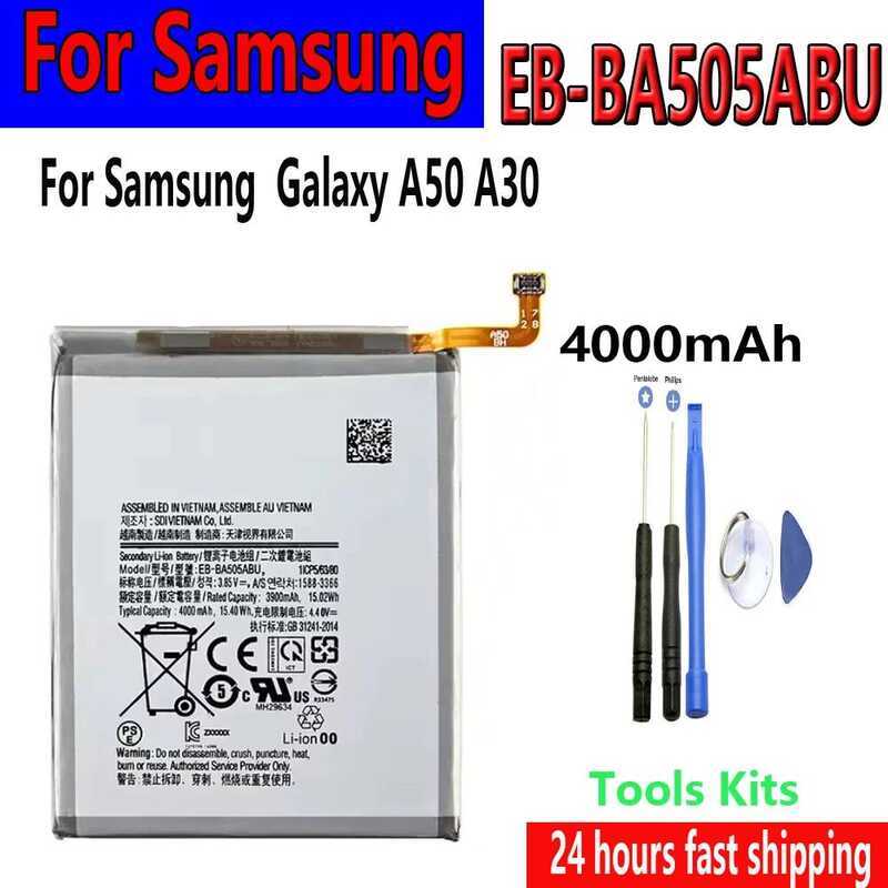 EB-BA505ABU EB-BA505ABN แบตเตอรี่ 4000mAh สำหรับ Galaxy A50 A505F SM-A505F A505FN/DS A505GN/DS