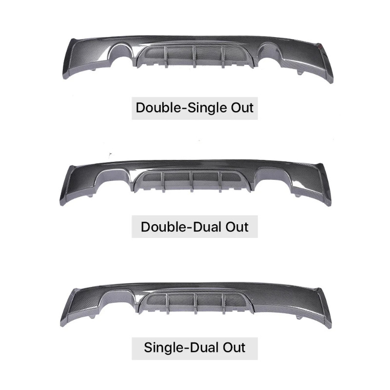 For BMW 2 Series F22 F23 Carbon Fiber M Sport M Tech Rear Diffuser Bumper Body Kit MP Diffusor Spoi
