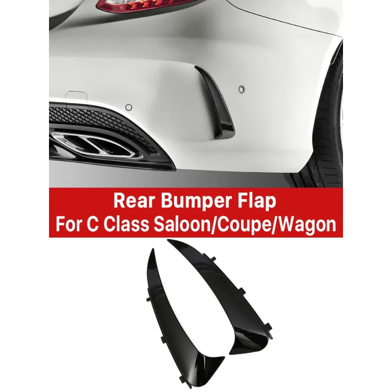For Mercedes Benz C Class W205 C205 S205 Rear AMG Canard Flaps A205 Coupe Sedan Wagon T Model Cabri