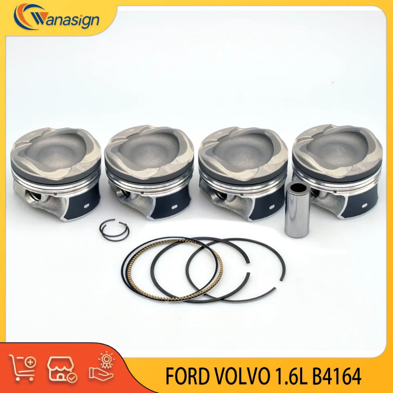 AUTO Engine Part Pistons & Piston Rings Set For FORD VOLVO 1.6L L4 1.6T GAS 1.6 L T EcoBoost Flexif