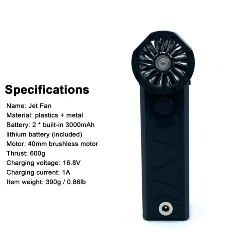 X40 Jet Fan High Thrust Violent Fan 40mm Brushless Motor Ducted Turbofan High Power Duct Fan Dust B
