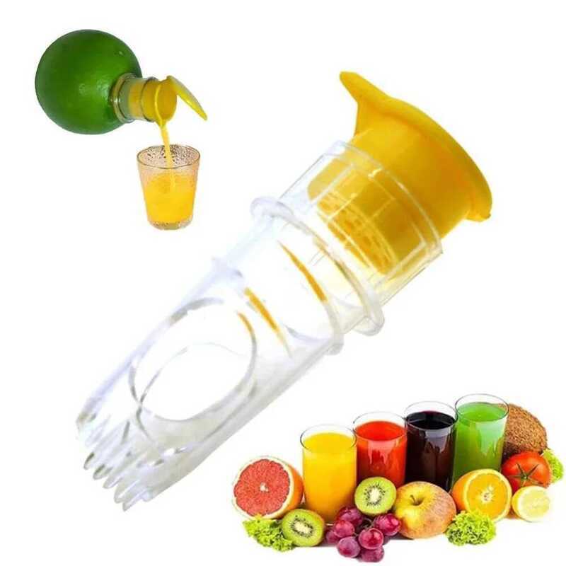 C 2Pcs Manual Fruit Juicer W/ Built-In Filter & Spout Juice Extractor Citrus Juicer Extractor To Sq