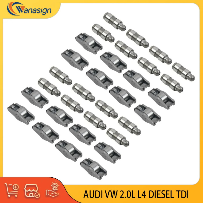 AUTO ENGINE PARTS 16x Valve Lifters & Rocker Arms Kit For AUDI VW A7 A8 Quattro Q5 Q7 2.0 L L4 DIES