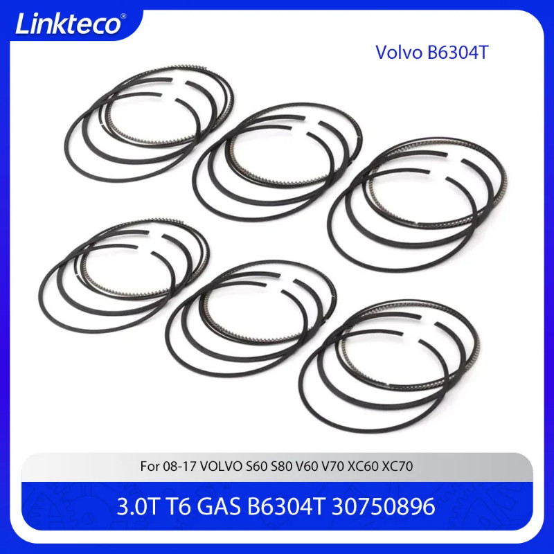 Engine part STD Piston ring set Fit 3.0 T T6 B6304T2 B6304T4 For 08-17 3.0T VOLVO S60 S80 V60 V70 X