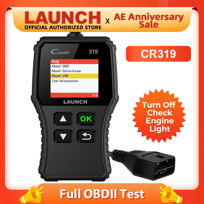 Launch X431 Creader 319 CR319 Auto Code Reader OBD2 Scanner Full OBDII EOBD Automotive Tools Obd2 D