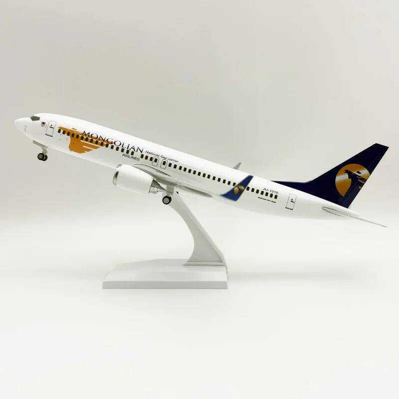 C B737 Model Mongolian Airways Airplane Diecast With Base 30Cm 1:130 Scale Resin Plane Model Aviati