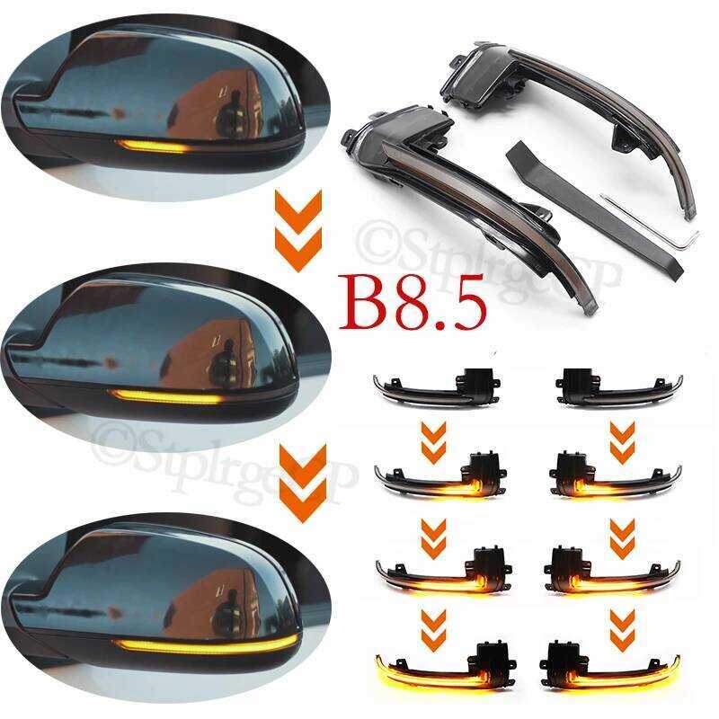 C For Audi A4 A5 B8.5 Rs5 B8 A3 8P Rs3 Dynamic Turn Signal LED Bker Rs4 Se S5 Sequential Side Mirro